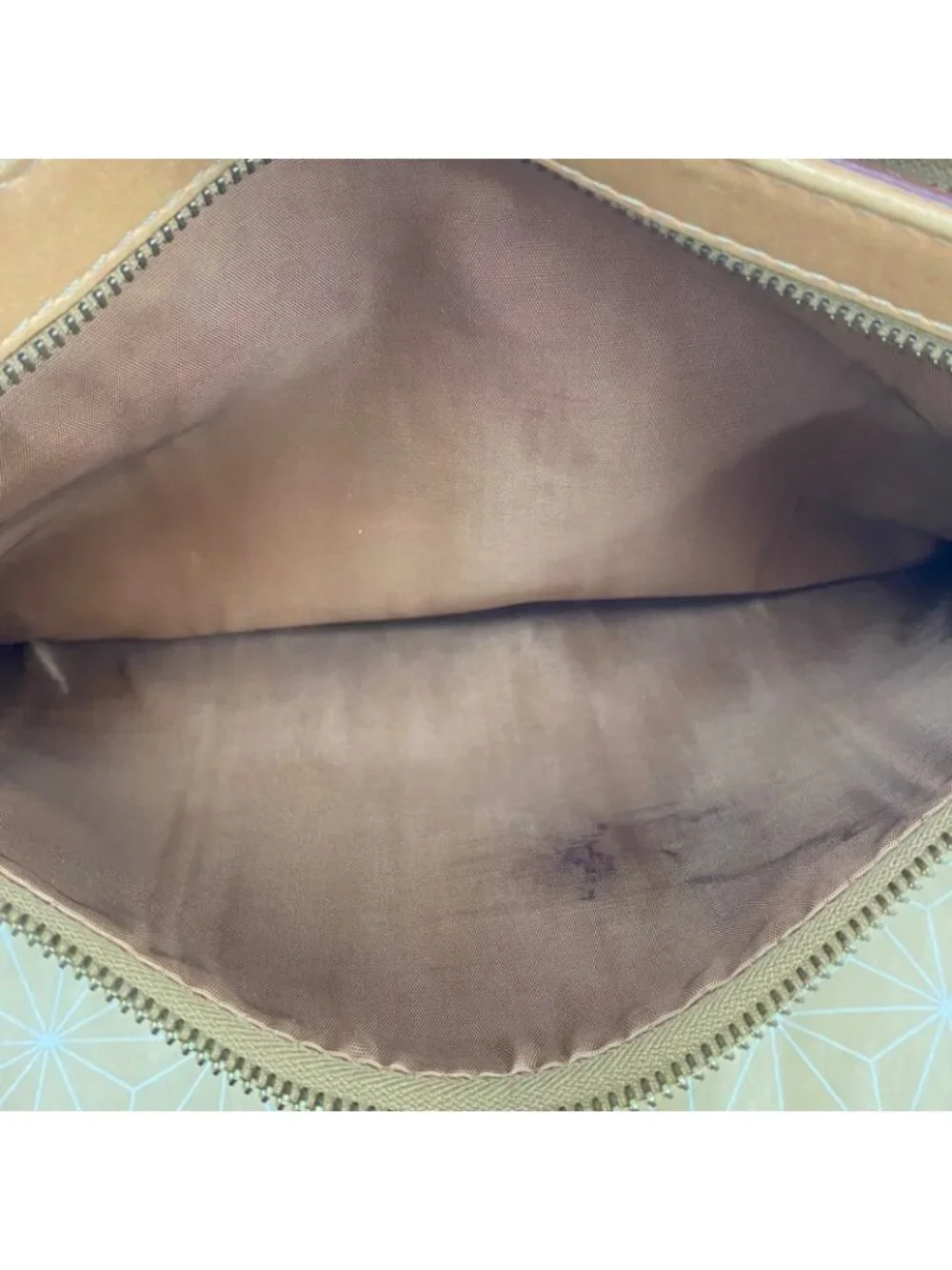 Celine Macadam Pattern Clutch Brown